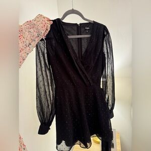 Express Black Romper with Sparkle